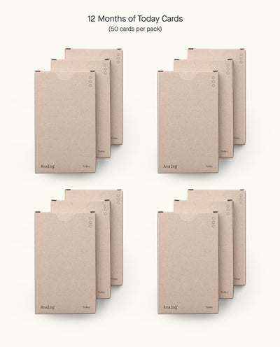Analog Annual Refill (12 Packs Today Cards + Weekly Cards) Analog Ugmonk