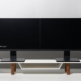 Warehouse Item - Gather Large Monitor Stand (White/Walnut) Warehouse Ugmonk