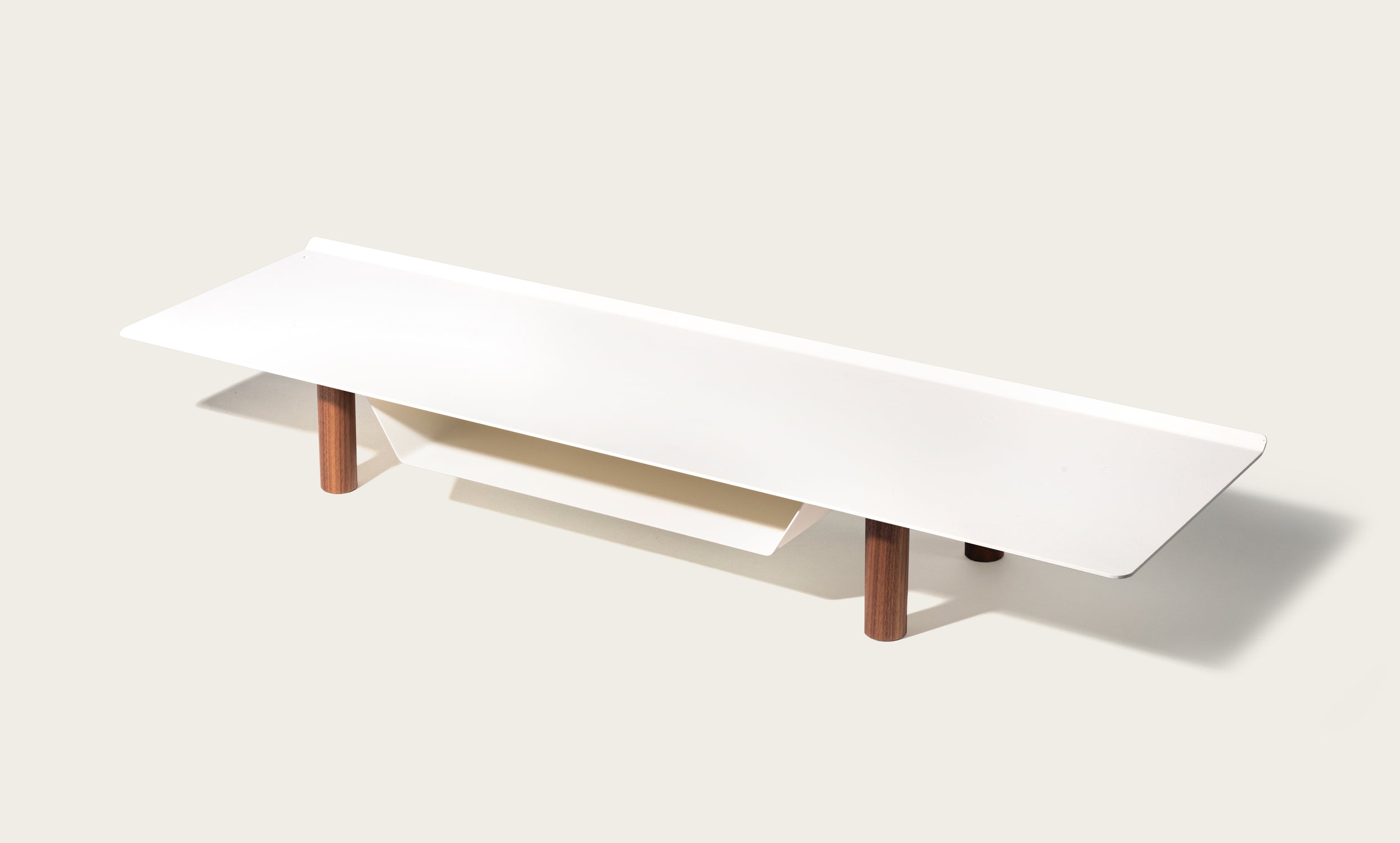 Gather Large Monitor Stand (White/Walnut) Gather Ugmonk