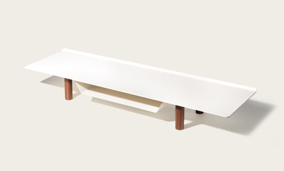 Gather Large Monitor Stand (White/Walnut) Gather Ugmonk
