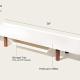 Warehouse Item - Gather Large Monitor Stand (White/Walnut) Warehouse Ugmonk