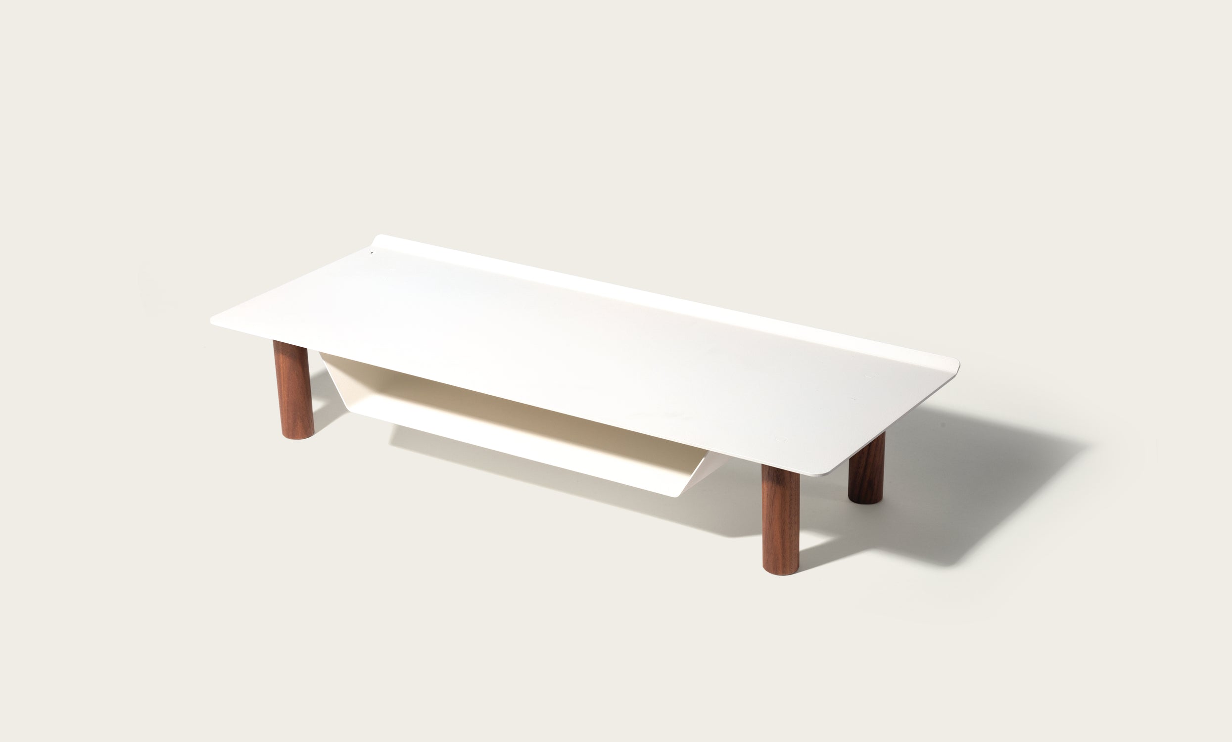 Gather Small Monitor Stand (White/Walnut) Gather Ugmonk