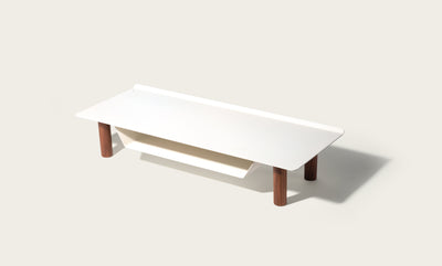 Gather Small Monitor Stand (White/Walnut) Gather Ugmonk