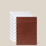 Discbound Heirloom Journal Bundle (Brown Leather 6" x 8.5" + 3 Refills) Journal Ugmonk
