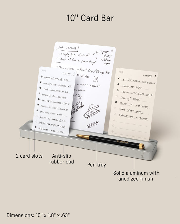 Analog Card Bar (Small 10" - Silver) Analog Ugmonk