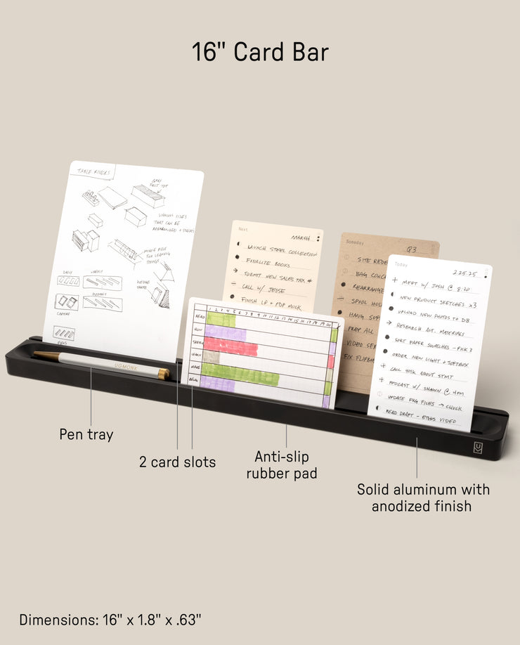 Analog Card Bar (Large 16" – Black) Analog Ugmonk