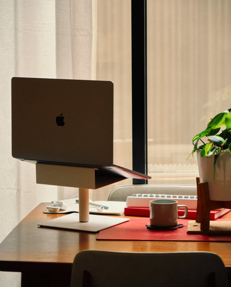 Warehouse Item - Gather Laptop Stand (White/Walnut) Gather Ugmonk