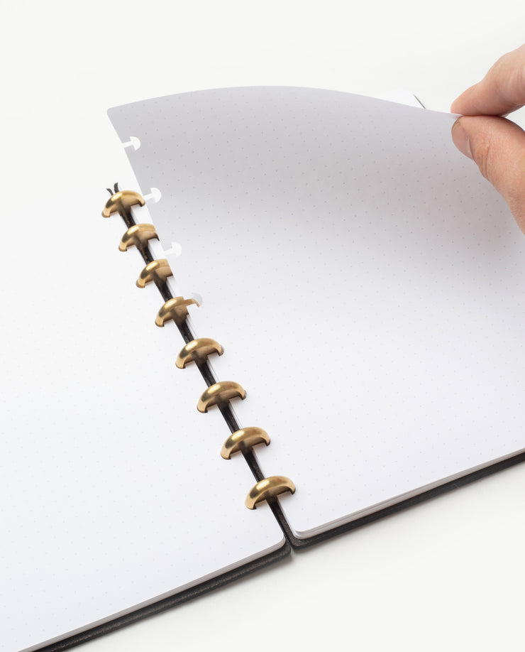 Warehouse Item - Discbound Heirloom Journal (Black/Brass) Warehouse Ugmonk