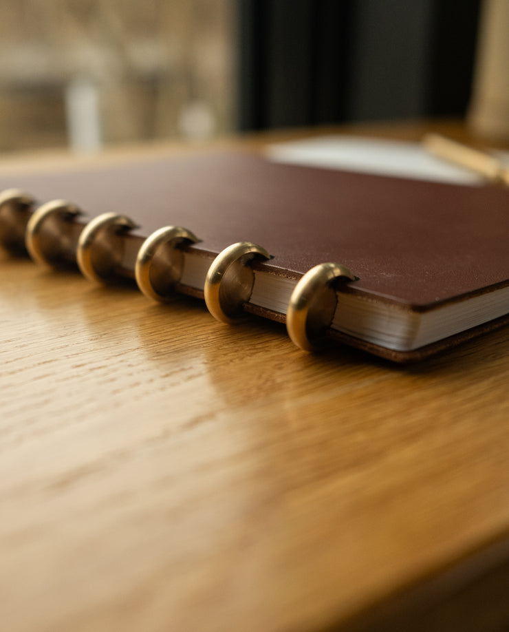 Discbound Heirloom Journal Bundle (Brown Leather 6" x 8.5" + 3 Refills) Journal Ugmonk