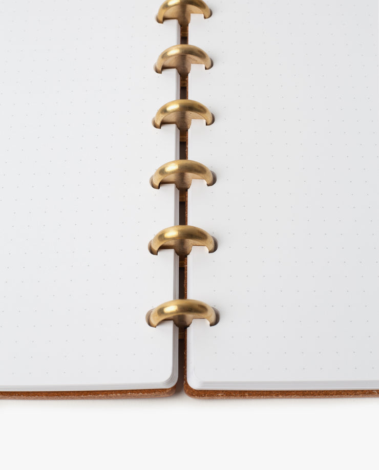 Discbound Heirloom Journal Bundle (Tan Leather - Standard 6" x 8.5" + 3 Refills) Journal Ugmonk