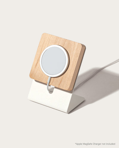 Gather MagSafe Phone Stand (1x1 - White/Maple) Gather Ugmonk