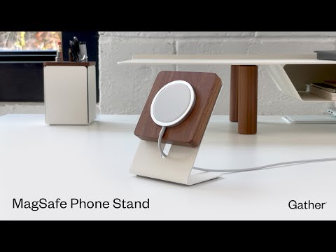 Warehouse Item - Gather MagSafe Phone Stand (1x1 - Black/Walnut) Warehouse Ugmonk