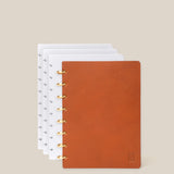 Discbound Heirloom Journal Bundle (Tan Leather - Standard 6" x 8.5" + 3 Refills) Journal Ugmonk