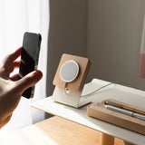Warehouse Item - Gather MagSafe Phone Stand (1x1 - White/Maple) Warehouse Ugmonk